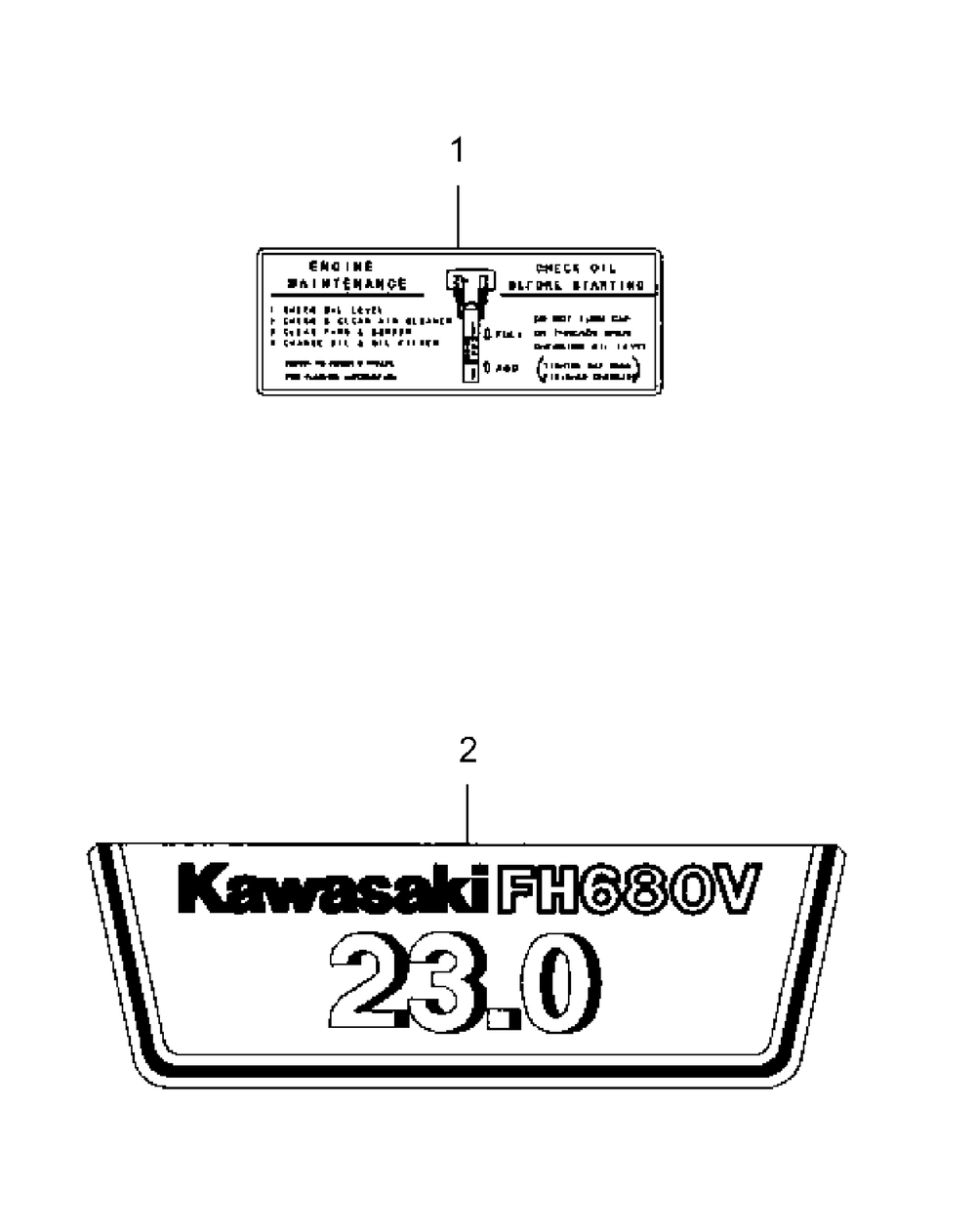 Fh680v-Bs29 Label Diagram and Parts List for M54-KW 53BB5DBW750-23-HP Cub Cadet Lawn Tractor